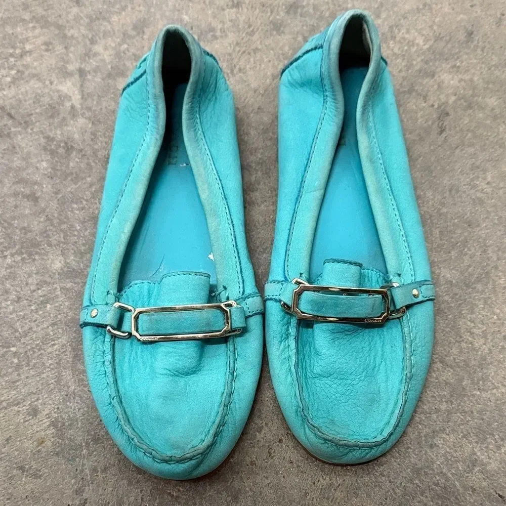 Coach Aqua Leather Flats